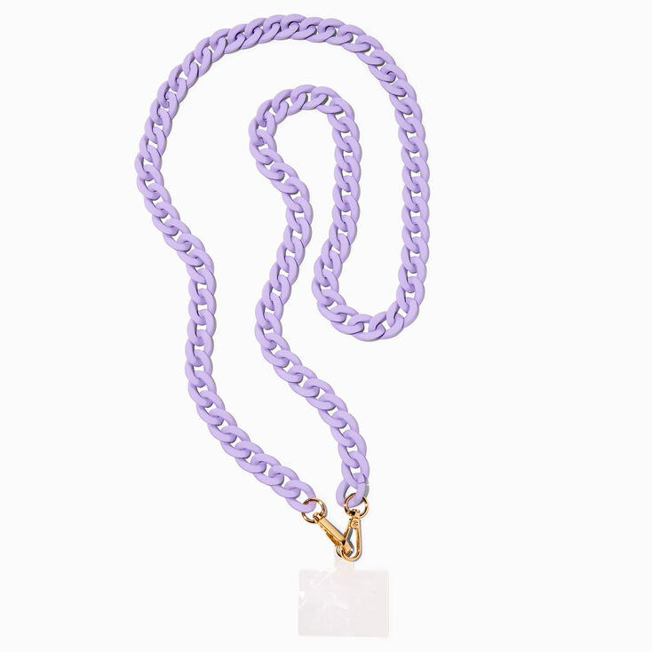 Chunky Purple Chain Crossbody Phone Strap