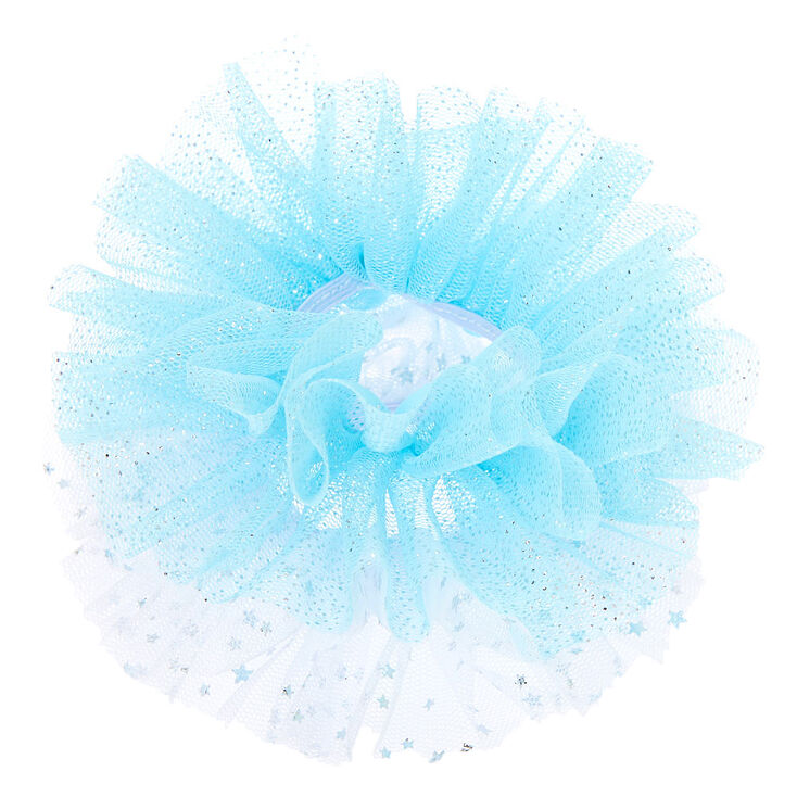 Claire&#39;s Club Small Glitter Tulle Hair Scrunchies - Blue, 2 Pack,