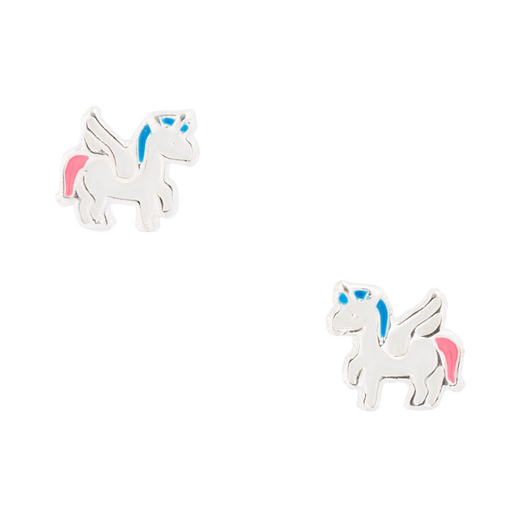 Kids Winged Unicorn Stud Earrings Claire S Us