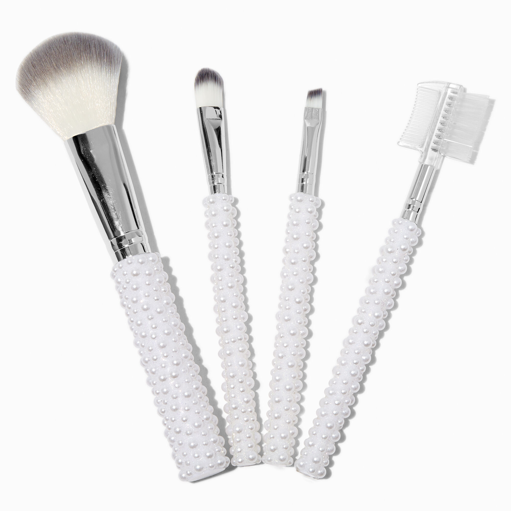 View Claires Pearl Makeup Brush Set 4 Pack information