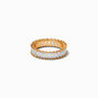 C LUXE by Claire&#39;s 18k Yellow Gold Plated Cubic Zirconia Eternity Ring,