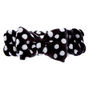 Polka Dot Makeup Bow Headwrap - Black,