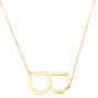 Oversized Initial Pendant Necklace - B,