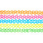 Neon Tattoo Chokers - 5 Pack,