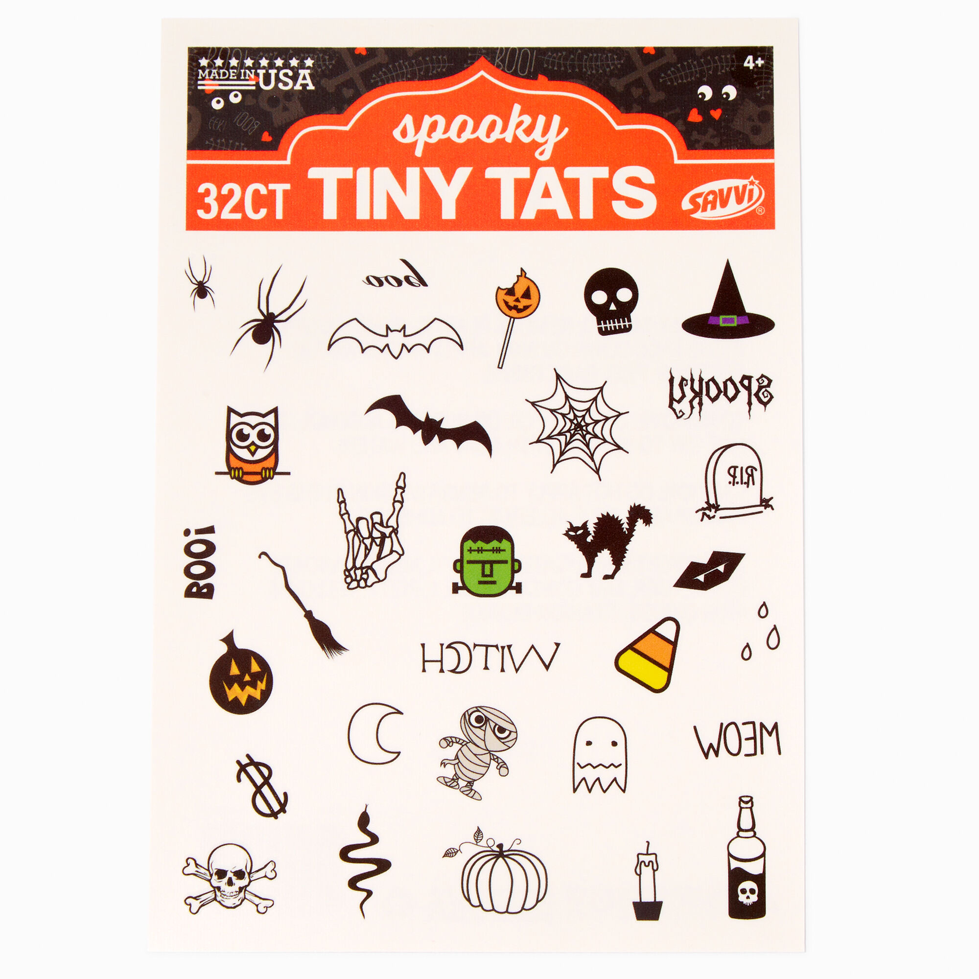 Tattoos in Halloween theme for kids  temporary tattoos  Minis Only  Kids  clothing and Baby clothing