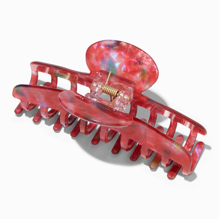 Magenta Stained Glass Medium Hair Claw,