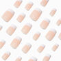 Pink French Tip XL Square Vegan Faux Nail Set - 24 Pack,