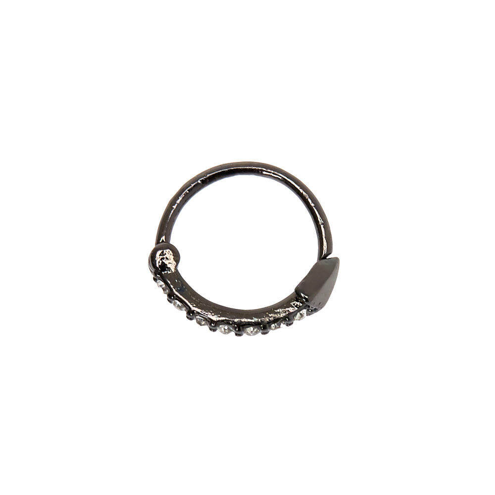 Hematite 20G Crystal Arrow Cartilage Hoop Earring,