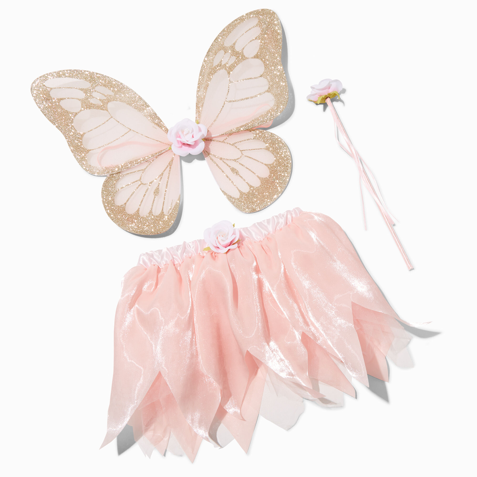 View Claires Club Rose Butterfly Dress Up Set 3 Pack Gold information