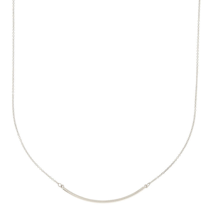 Silver Bar Necklace Chain,