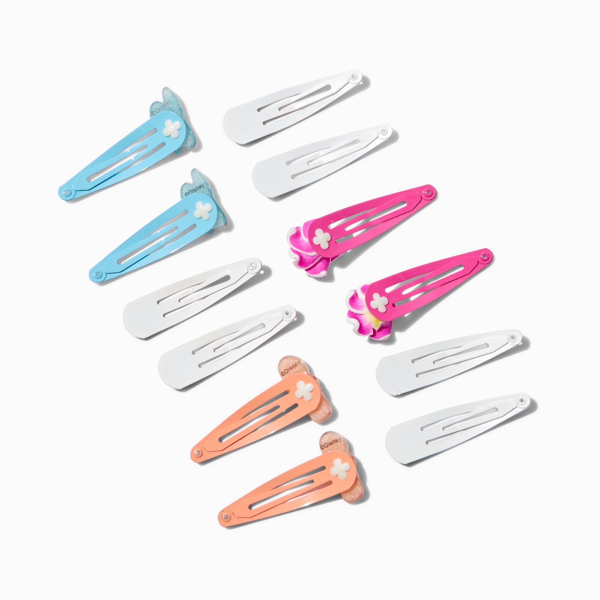 Disney Moana 2 Glitter Snap Hair Clips - 12 Pack,