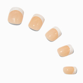 French Tip Short Square Vegan Faux Nail Set - 24 Pack,