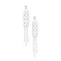 Crystal Linear Knot Drop Earrings,
