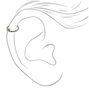 Silver 18G Titanium Twisted Ball Cartilage Hoop Earring,
