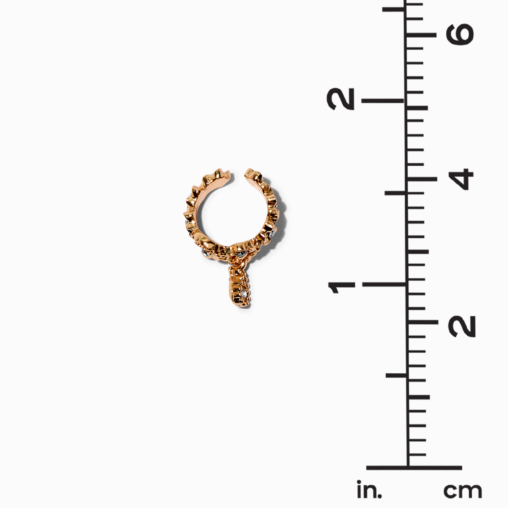 Gold-tone Crystal Ear Cuff ,