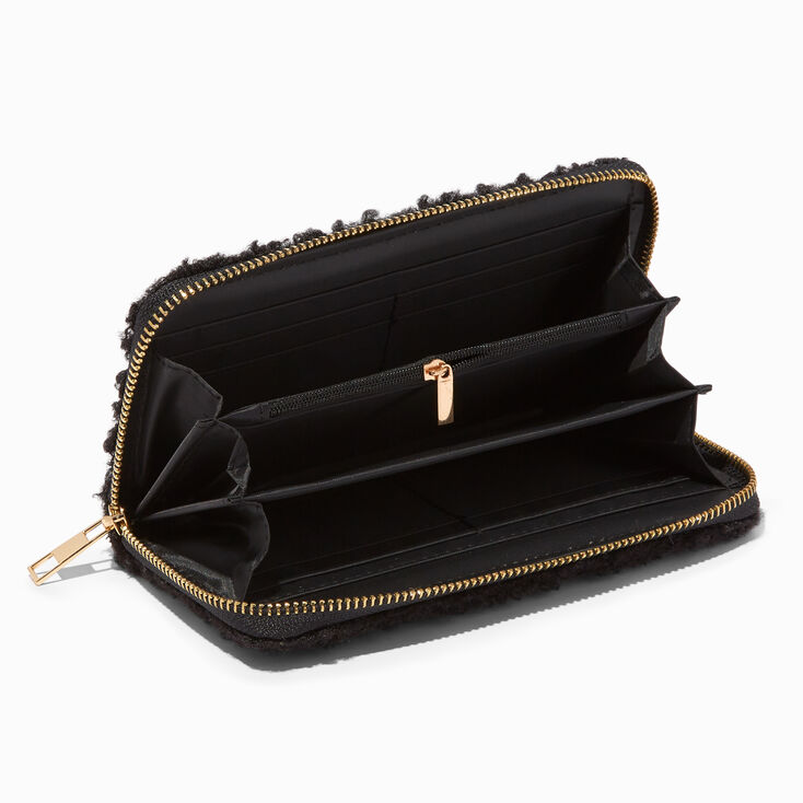 Golden Bear Black Sherpa Wristlet,