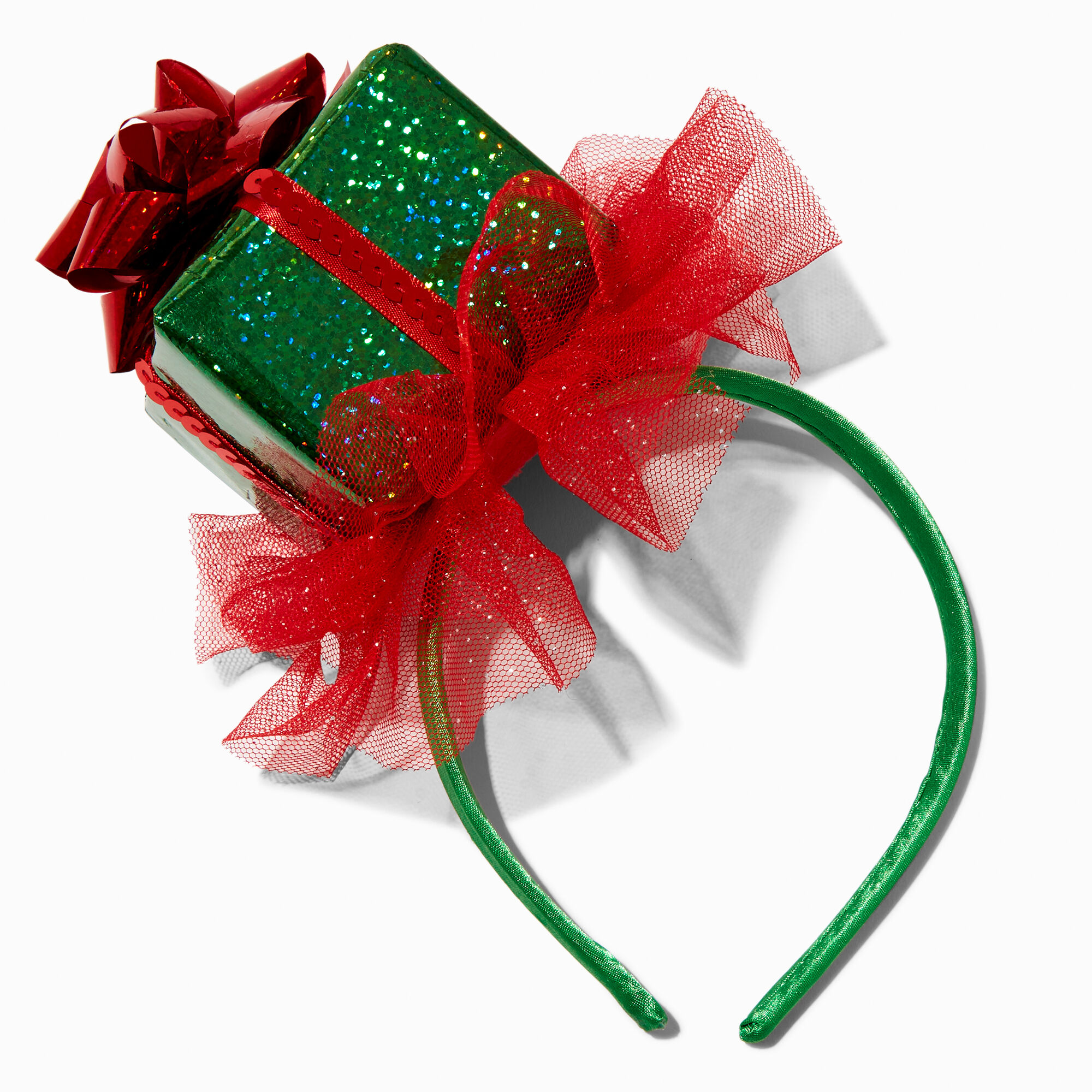 Claire's Glitter Christmas Gift Headband