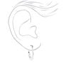 Silver 20MM Delicate Swirl Hoop Earrings,