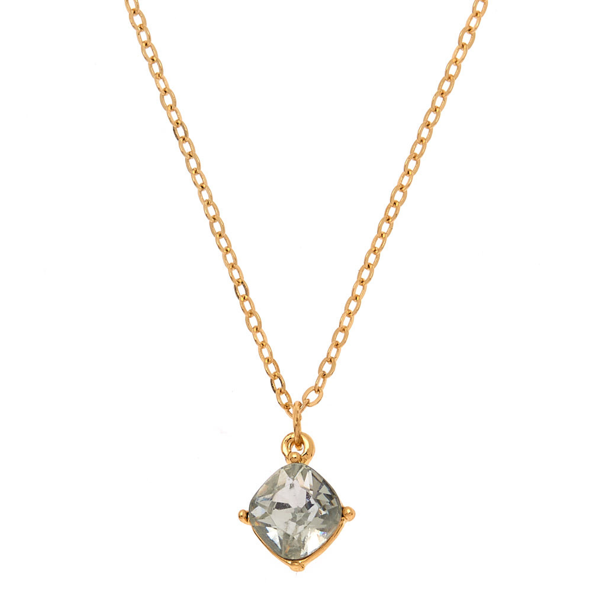 April Birthstone Pendant Necklace Diamond Claire S April Birthstone Pendant Necklace Diamond