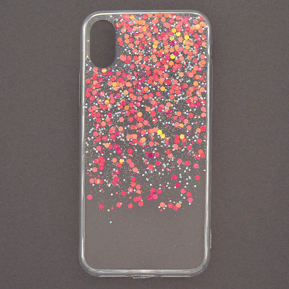 Cascading Holographic Purple Glitter Phone Case - Fits iPhone X/XS,