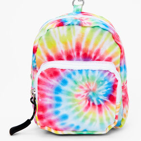 Bright Swirl Tie Dye Mini Backpack Keychain,