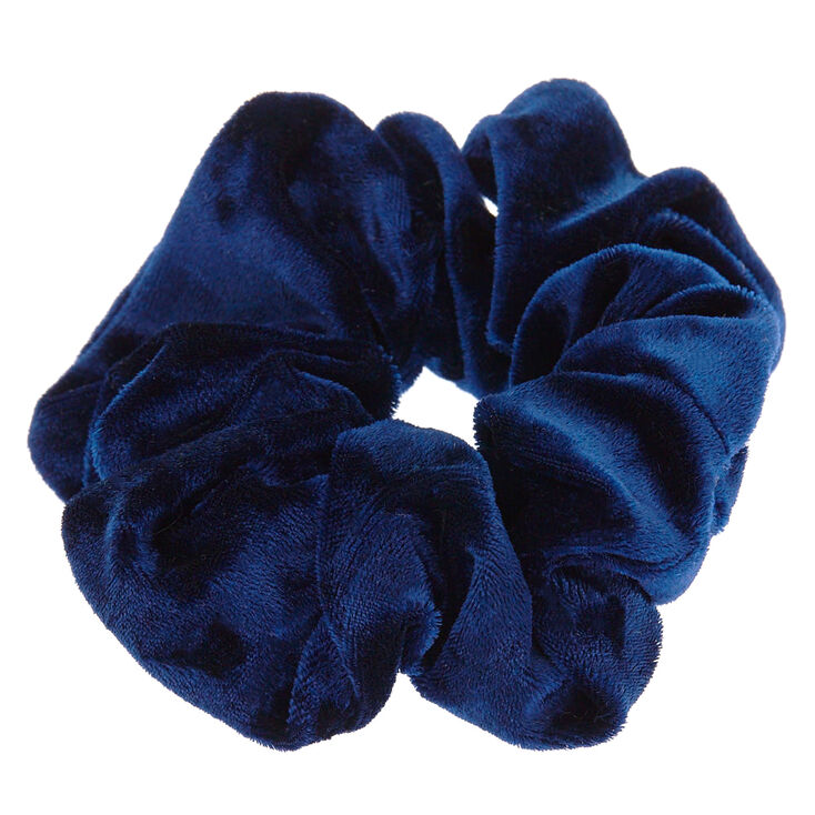 VELVET SCRUNCHIE NAVY BLUE