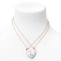 Best Friends Glitter Butterfly Split Heart Necklaces - 2 Pack,