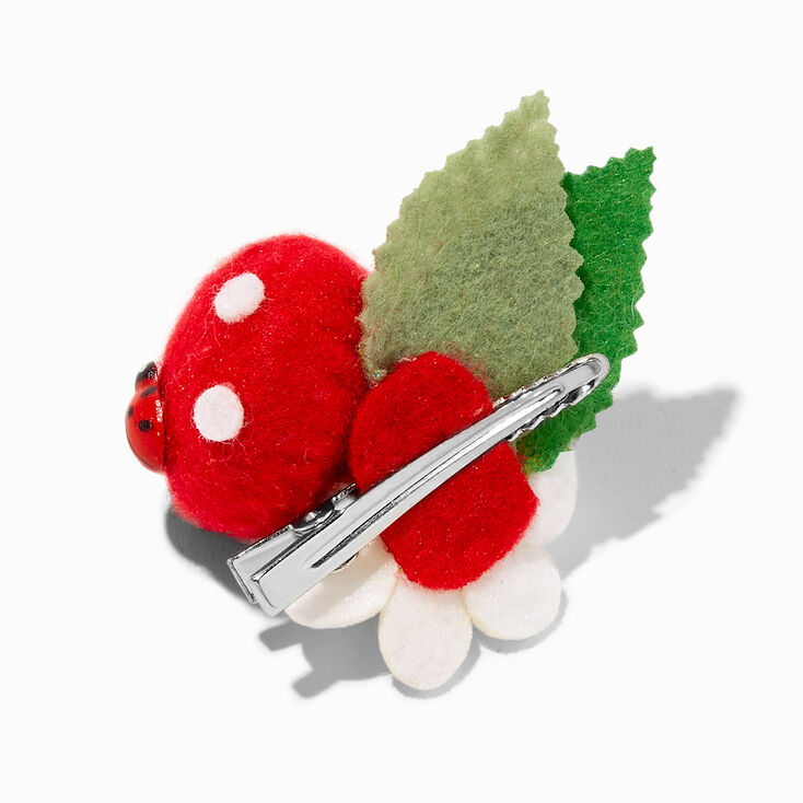 Mushroom Garden 3-D Felt Hair Clip,