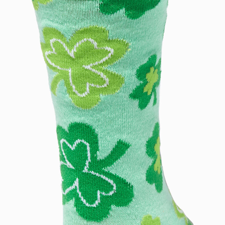 St. Patrick&#39;s Day Shamrocks Crew Socks,