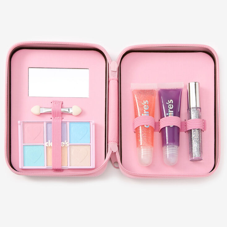 Pink Heart Bling Makeup Tin,