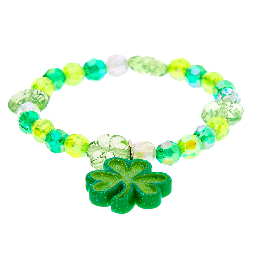 Shamrock Beaded Jewellery Set - Green, 2 Pack,