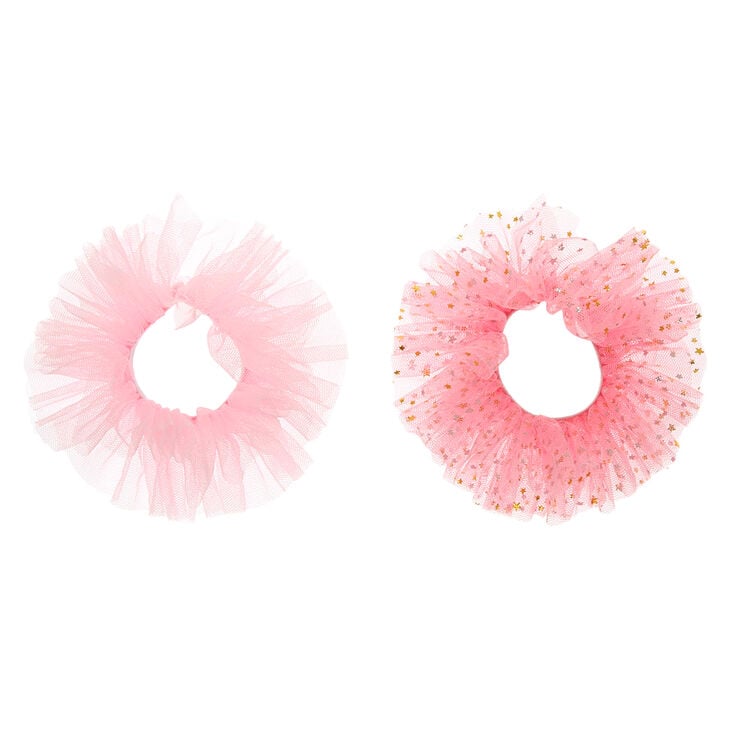 Petits chouchous en tulle &eacute;toile Claire&#39;s&nbsp;Club - Rose, lot de 2,