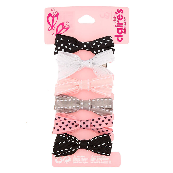 Claire's Lot de 6 barrettes à nœud du Club Claire’s