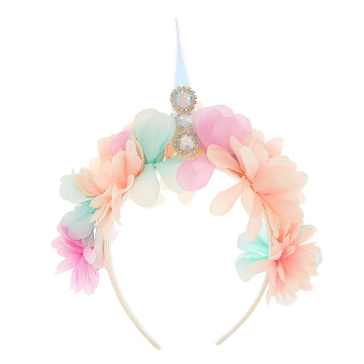 Couronne de fleurs licorne qui s&rsquo;allume,