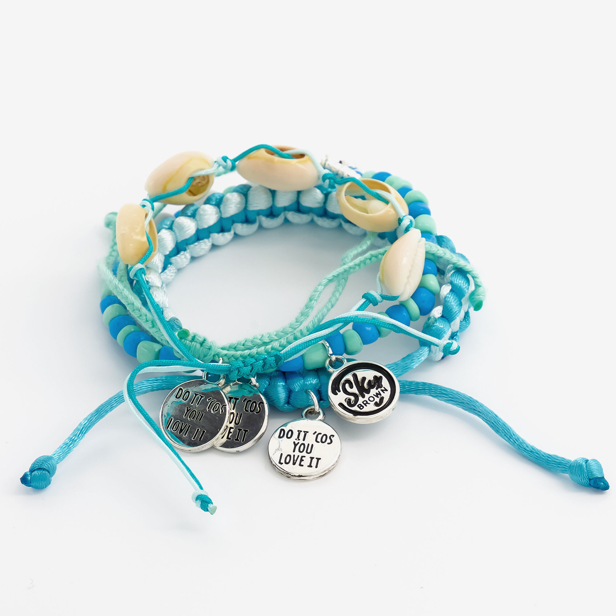 Sky Brown™ Sport Scrunchie and Bracelets – Turquoise, 5 pack,