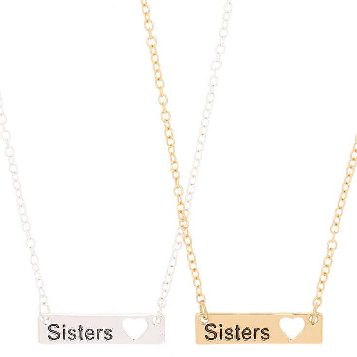 Best Friends Sisters Pendant Necklaces - 2 Pack,