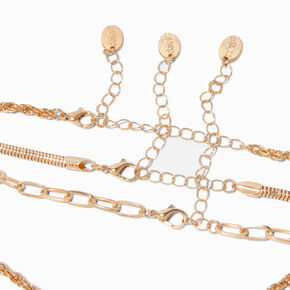 Gold-tone Chain Necklaces - 3 Pack,