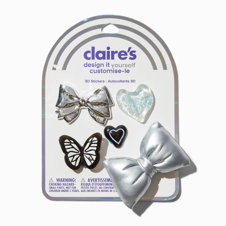 DIY 3D Edgy Bow Stickers - 5 Pack,
