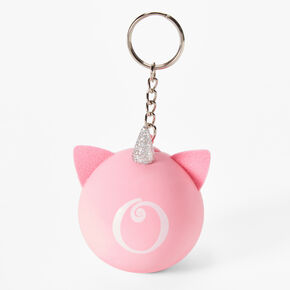 Initial Unicorn Stress Ball Keychain - Pink, O,