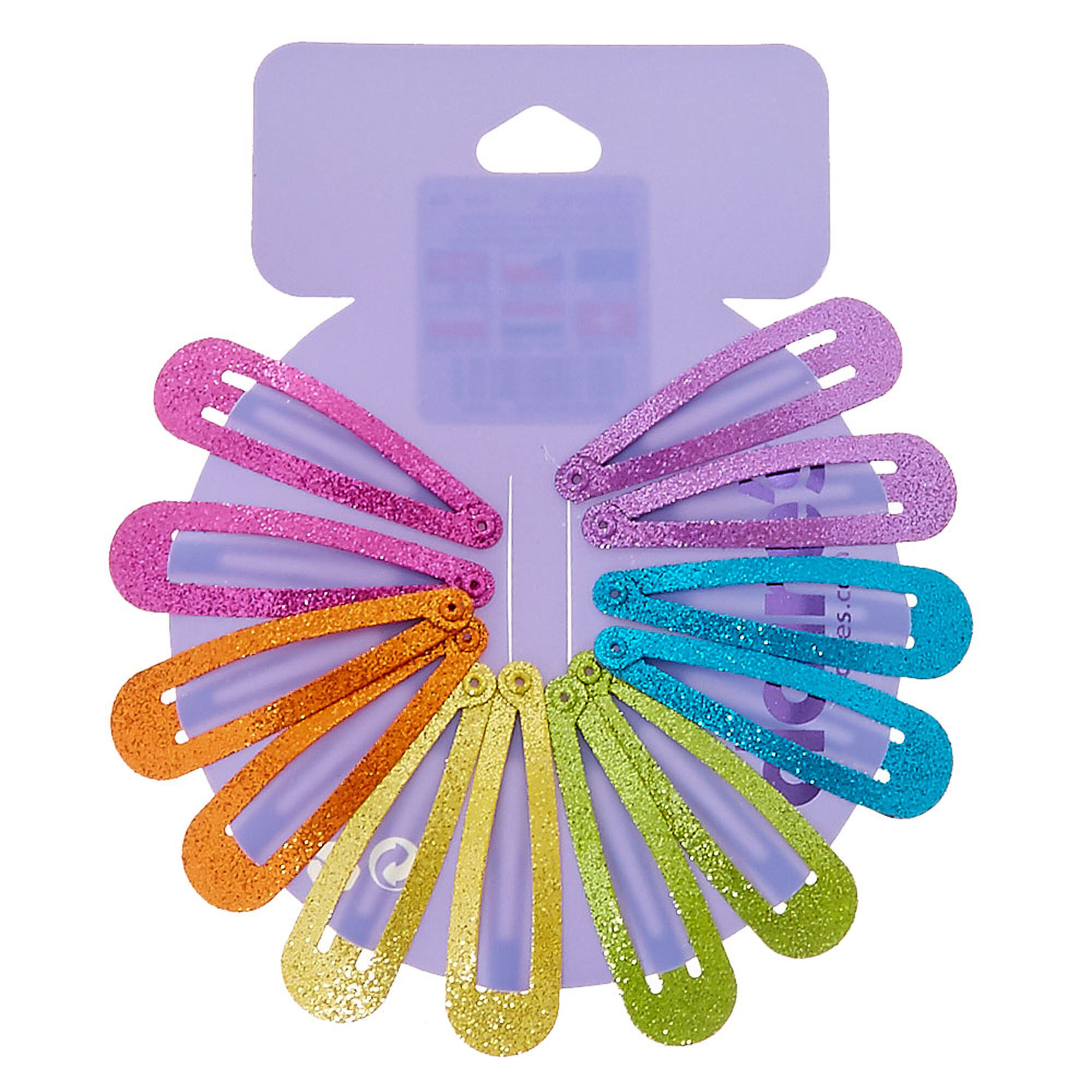 Rainbow Snap Glitter Clips | Claire's