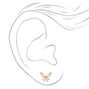 Clous d&#39;oreilles papillon en zircon cubique d&rsquo;imitation,