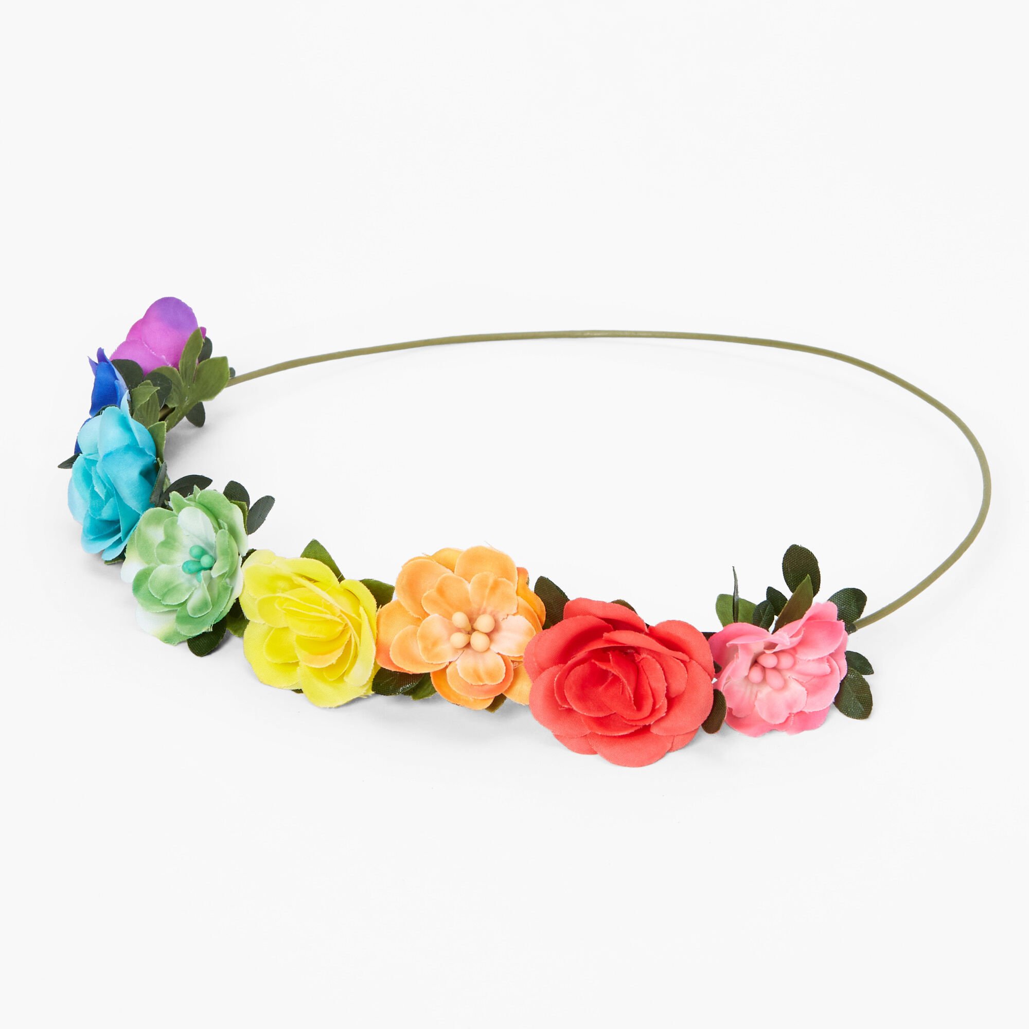 View Claires Mini Flower Crown Rainbow information