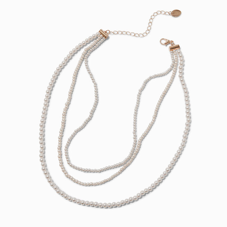 Blush Pink Pearl Multi-Strand Necklace,