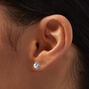 Clous d&#39;oreilles couleur argent&eacute;e &eacute;ventail strass et perles d&#39;imitation,