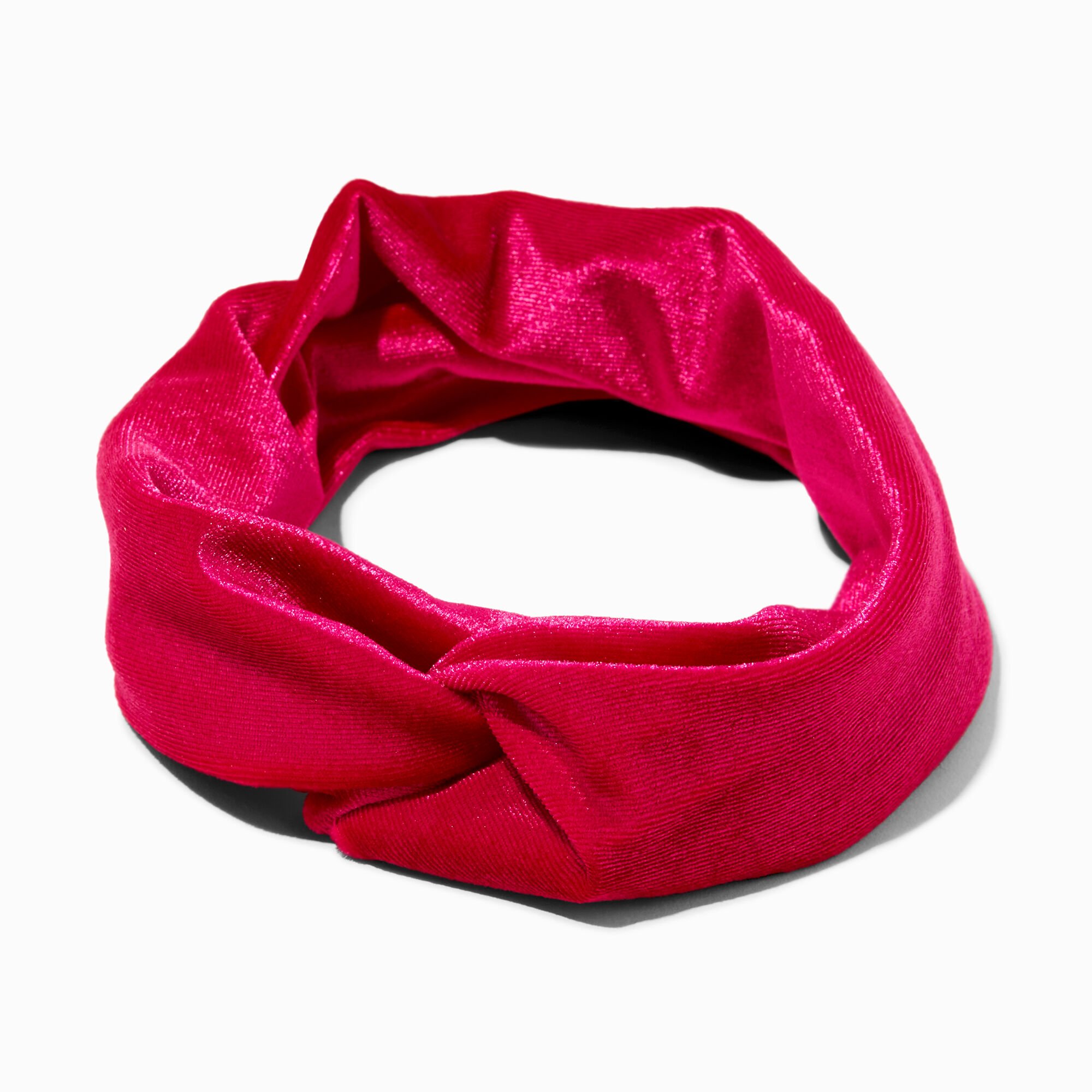 View Claires Jewel Velvet Twisted Headwrap Pink information