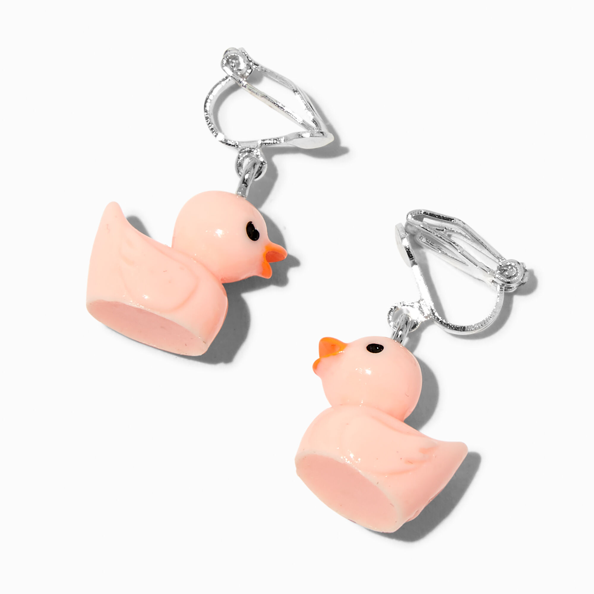 View Claires Ducky 05 Clip On Drop Earrings Pink information