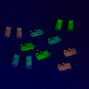 Glow In The Dark Gummy Bear Earrings Set - 6 Pack,
