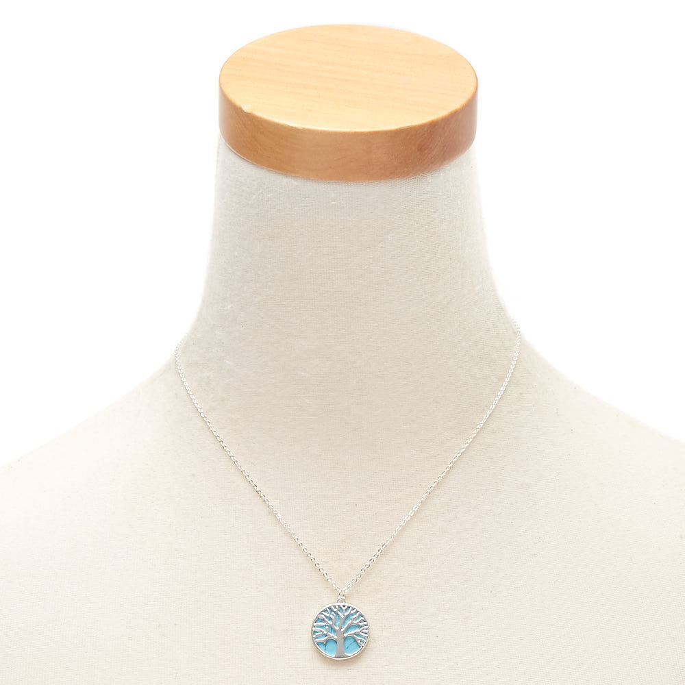 Tree of Life Pendant Necklace - Turquoise,