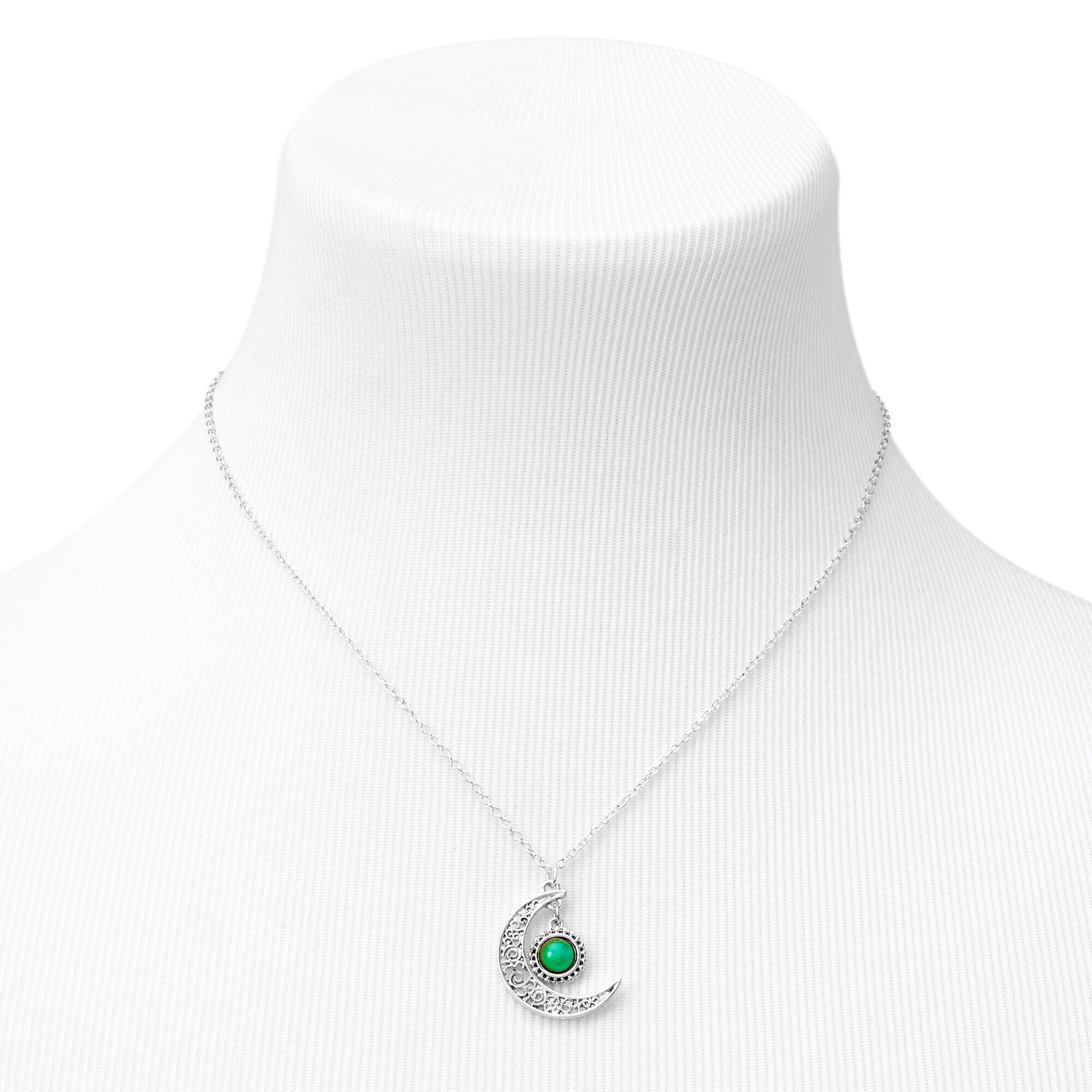 Silver Celestial Mood Pendant Necklace,