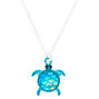 Turtle Pendant Necklace - Blue,